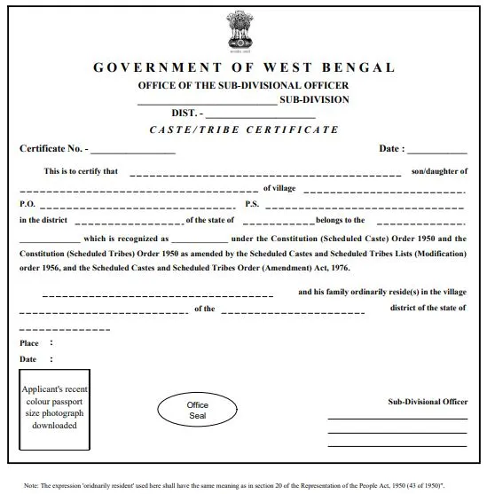 Guidelines for Issuance of SC/ST Certificates