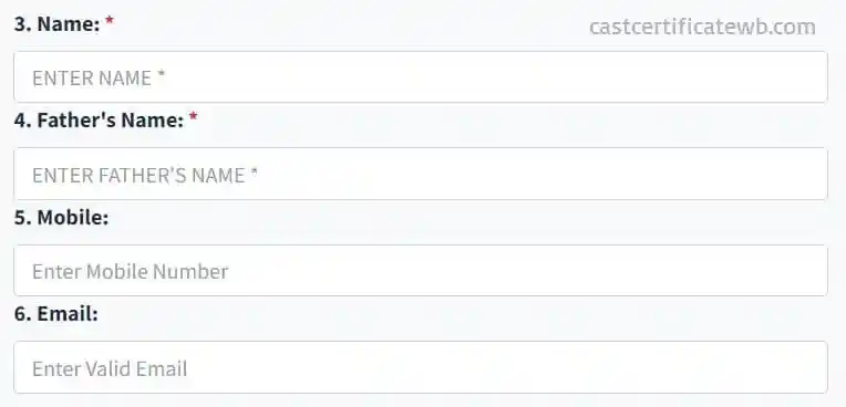 Add Personal Details on Caste Certificate Apply 2025