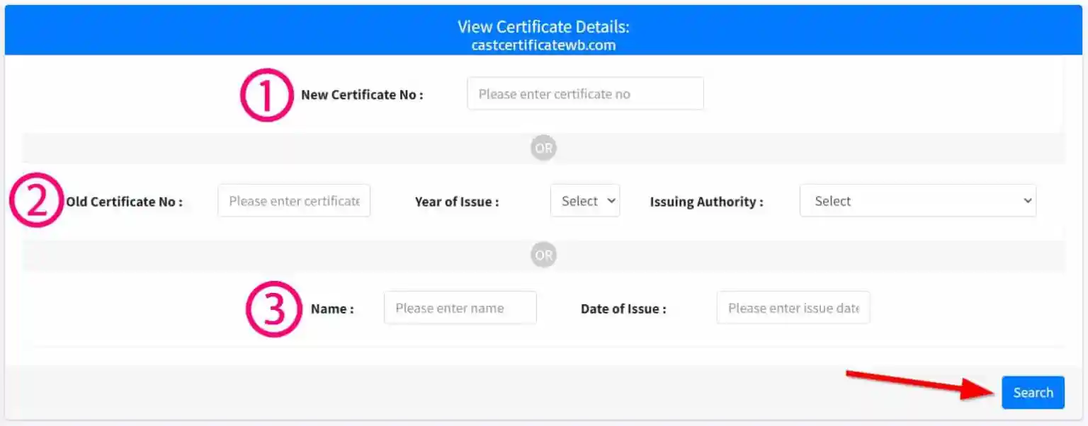 Check Certificate SC/ST/OBC WB 2025
