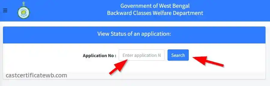 SC/ST/OBC Certificate Application Check With Application Number